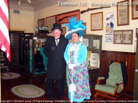 Deb and Tim Duggan as Mr. and Mrs. Parker, the Bank of Florence Manager and his wife.